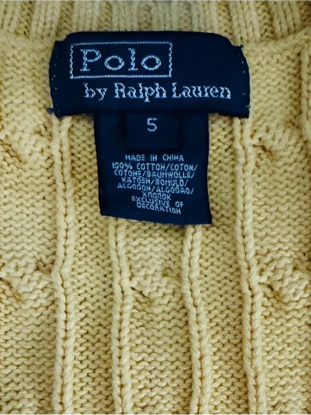 Ralph Lauren sleeveless cable
